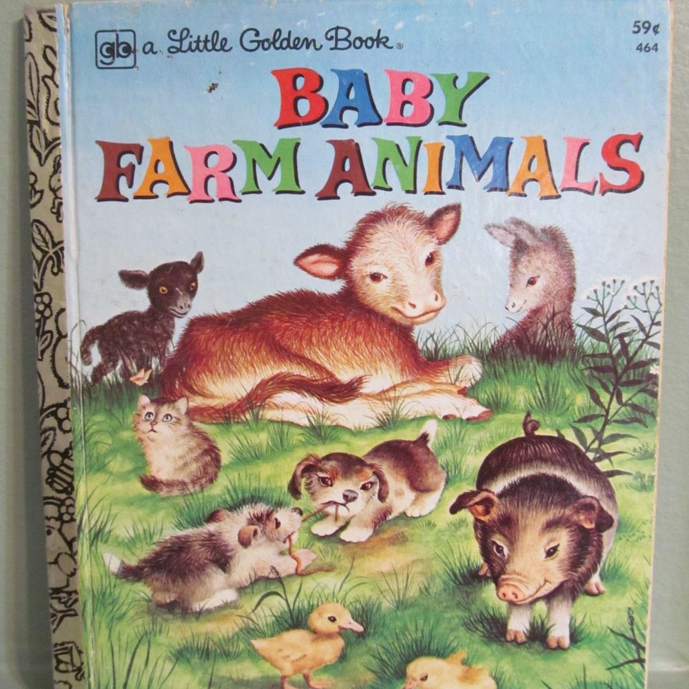 Vintage 1977 Little Golden Book Baby Farm Animals Hardcover by Garth Williams